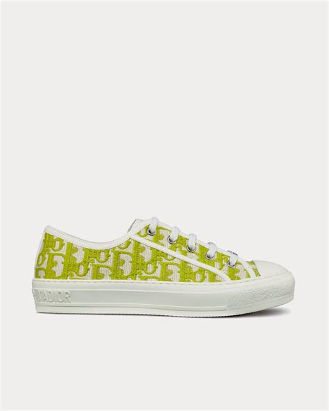 Walk'n'Dior Sneaker Lime Dior Oblique Embroidered Cotton